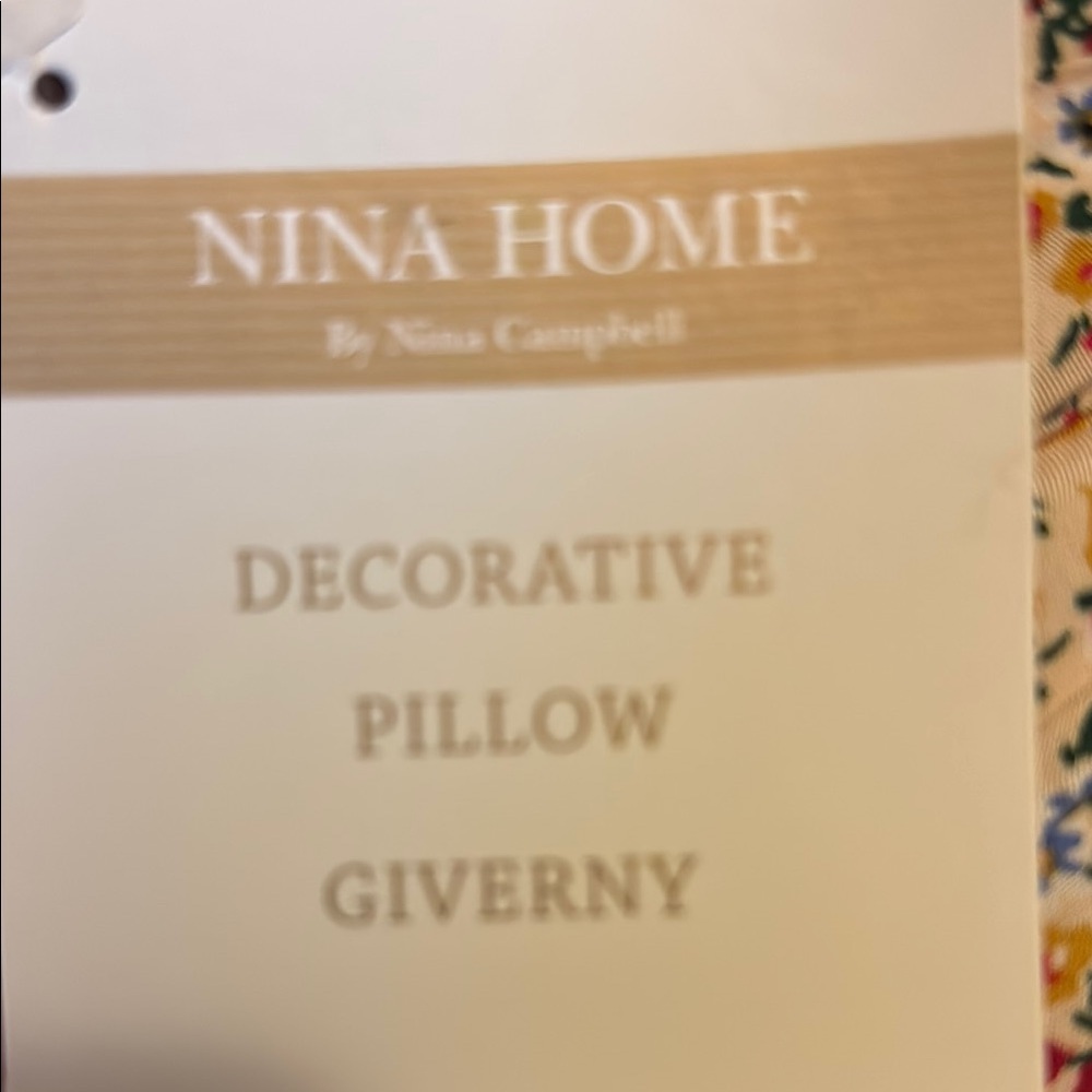 Nina Floral Multicolor Round Pillow - Picture 2 of 4